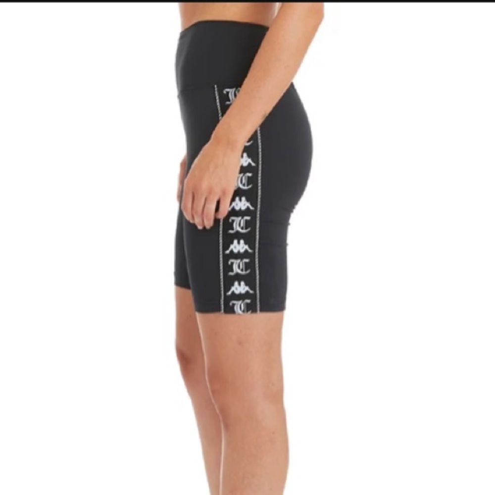 juicy x kappa black biker shorts